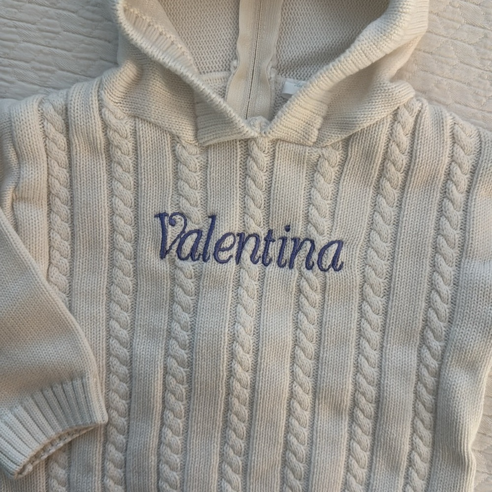Hooded Cable Sweater - Picture 2 of 6